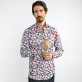 ABSTRACT DISTORTION PRINT SHIRT - Premium Men's Patterned Shirt by Claudio Lugli | Bold Design, Tailored Fit, Best Printed Shirts