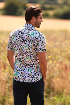 ABSTRACT MEN SHORT SLEEVE - Premium Men's Patterned Shirt by Claudio Lugli | Bold Design, Tailored Fit, Best Printed Shirts
