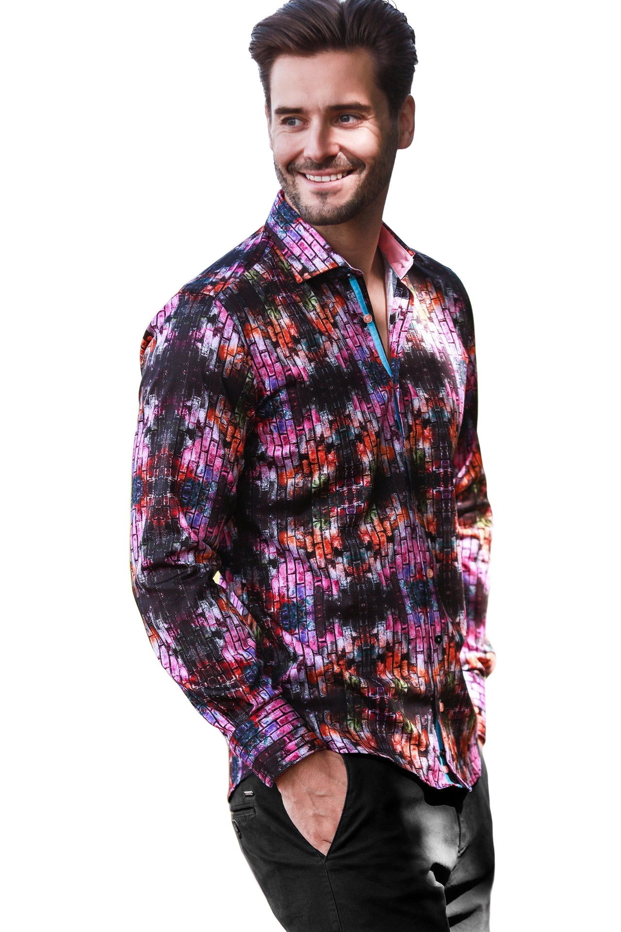 Abstract Painted Wall Print Shirt - Claudio Lugli Shirts