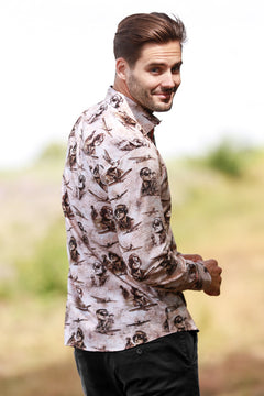 AIR FORCE TENCEL PRINT SHIRT - Claudio Lugli Shirts