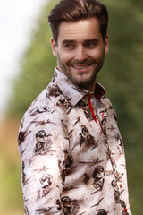 AIR FORCE TENCEL PRINT SHIRT - Claudio Lugli Shirts