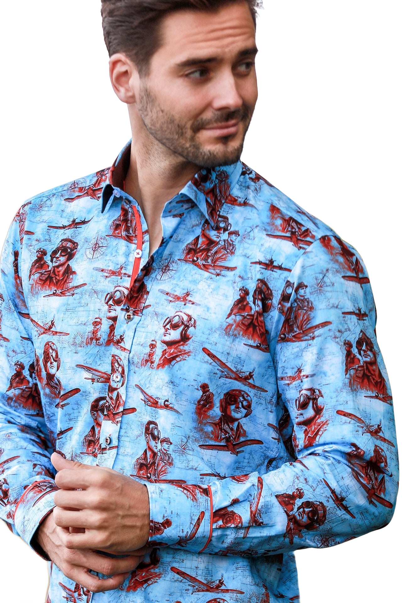 Air Force Tencel Print Shirt - Claudio Lugli Shirts