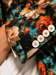 Aqua Renaissance Rose Print Blazer - Claudio Lugli Shirts