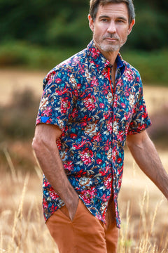 Baroque Bloom Short Sleeve Shirt - Claudio Lugli Shirts