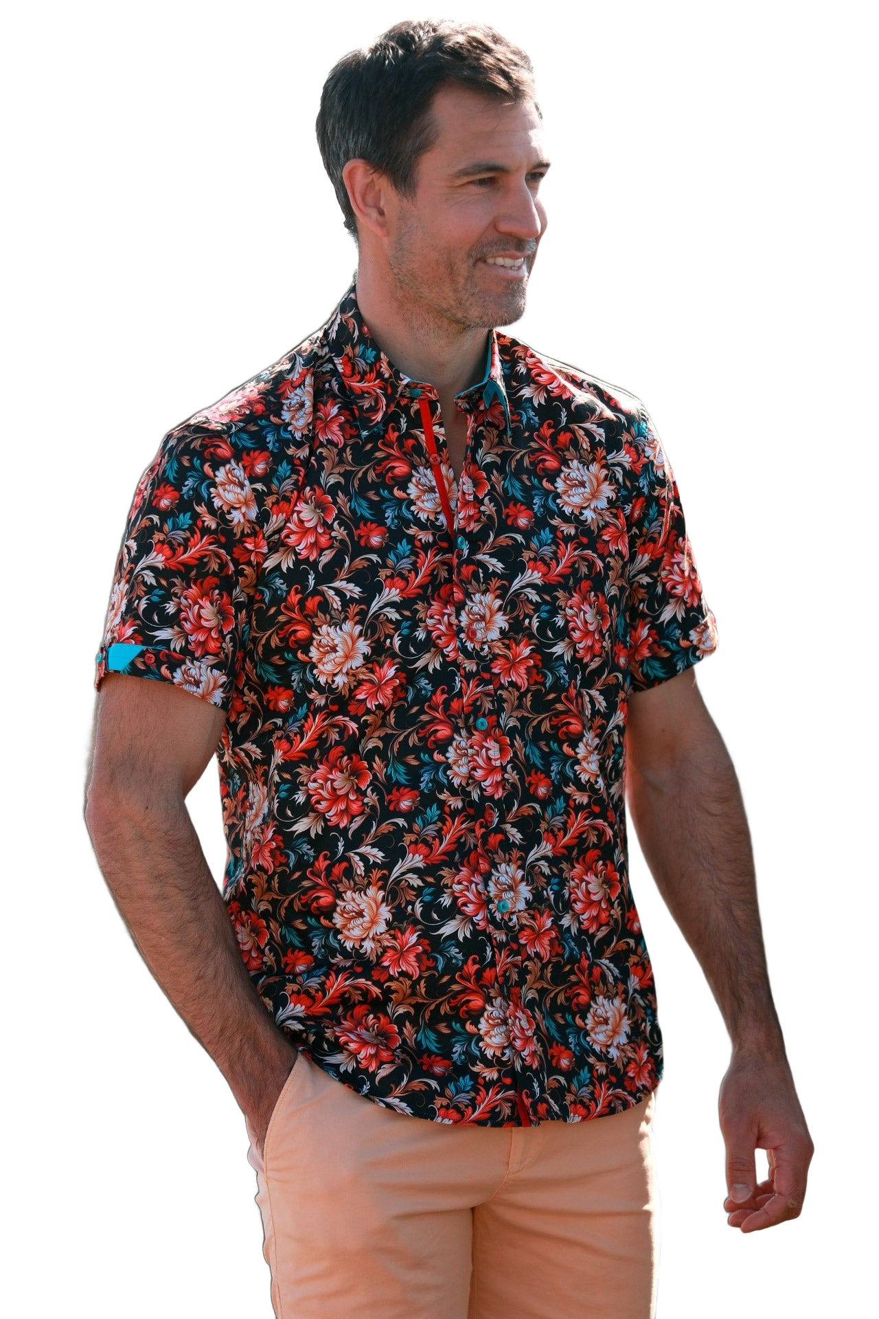Baroque Bloom Short Sleeve Shirt - Claudio Lugli Shirts