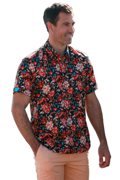 Baroque Bloom Short Sleeve Shirt - Claudio Lugli Shirts