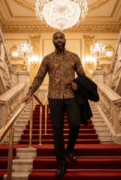 Baroque Dynasty Print Shirt - Claudio Lugli Shirts