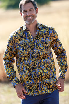 BAROQUE DYNASTY TENCEL PRINT SHIRT - Claudio Lugli Shirts