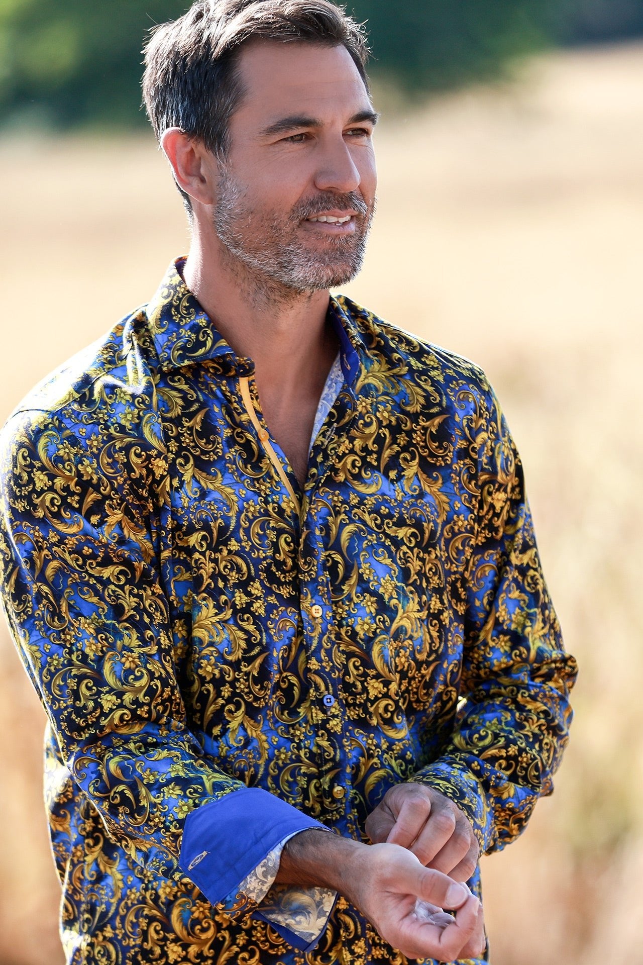 BAROQUE DYNASTY TENCEL PRINT SHIRT - Claudio Lugli Shirts