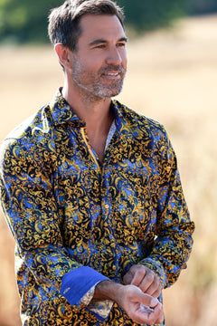 BAROQUE DYNASTY TENCEL PRINT SHIRT - Claudio Lugli Shirts