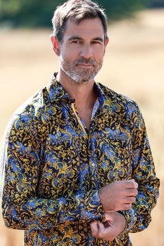 BAROQUE DYNASTY TENCEL PRINT SHIRT - Claudio Lugli Shirts