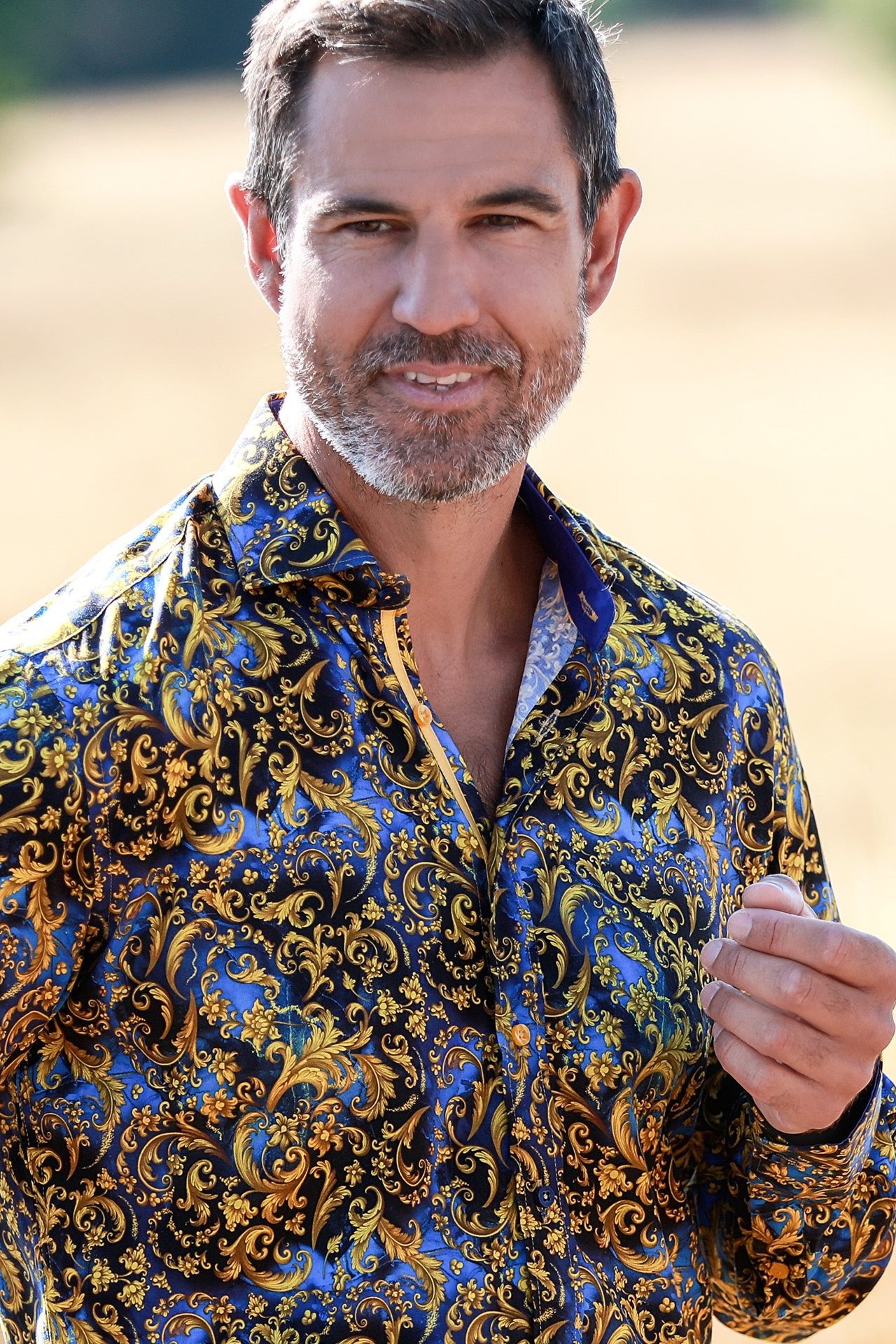 BAROQUE DYNASTY TENCEL PRINT SHIRT - Claudio Lugli Shirts