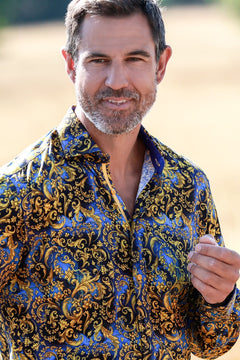 BAROQUE DYNASTY TENCEL PRINT SHIRT - Claudio Lugli Shirts
