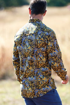 BAROQUE DYNASTY TENCEL PRINT SHIRT - Claudio Lugli Shirts