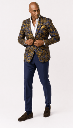 Baroque Luxury Print Blazer - Claudio Lugli Shirts