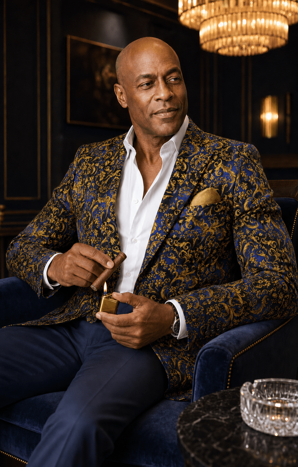 Baroque Luxury Print Blazer - Claudio Lugli Shirts
