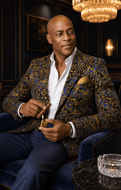 Baroque Luxury Print Blazer - Claudio Lugli Shirts