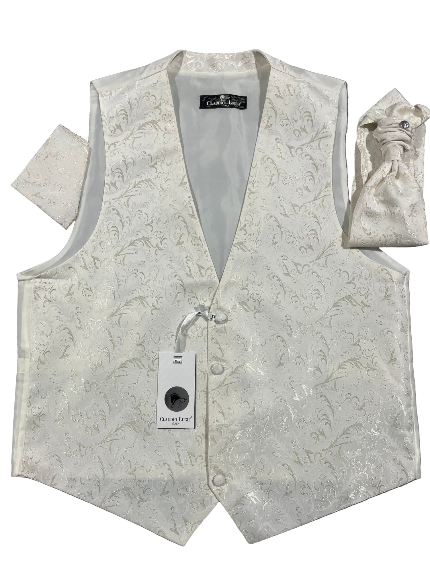 BAROQUE WAISTCOAT, CRAVAT AND HANDKERCHIEF SET - Claudio Lugli Shirts