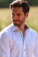 BASKET WEAVE TEXTURED SHIRT – Premium Men's Patterned Shirt by Claudio Lugli | Bold Design, Tailored Fit, Best Printed Shirts