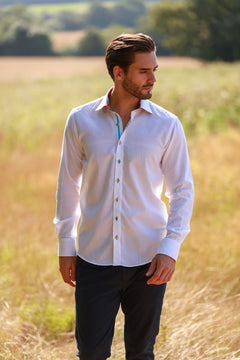 BASKET WEAVE TEXTURED SHIRT – Premium Men's Patterned Shirt by Claudio Lugli | Bold Design, Tailored Fit, Best Printed Shirts