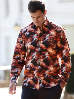 BATTLE OF THE DRAGONS PRINT SHIRT - Claudio Lugli Shirts