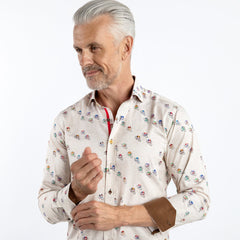 BICYCLE  MARATHON PRINT SHIRT – Premium Men's Patterned Shirt by Claudio Lugli | Bold Design, Tailored Fit, Best Printed Shirts