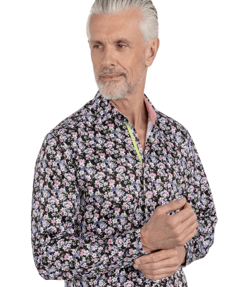 Blossom Garden Print Shirt - Claudio Lugli Shirts