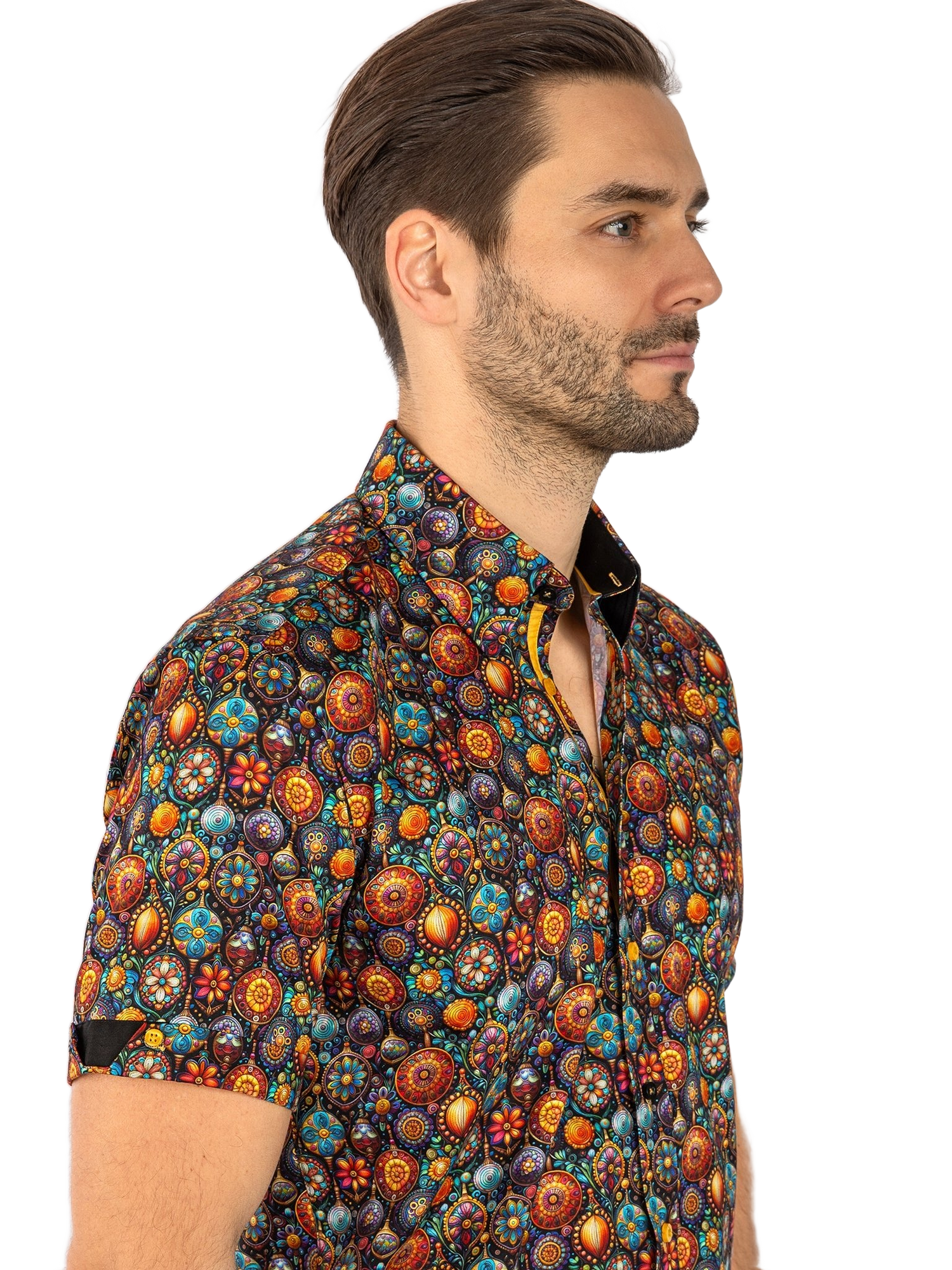 Bohemian Ornaments Short Sleeve Shirt - Claudio Lugli Shirts