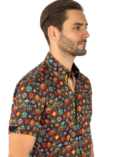 Bohemian Ornaments Short Sleeve Shirt - Claudio Lugli Shirts