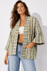 BOTANICAL STRIPE WOMEN'S JACKET - Claudio Lugli Shirts