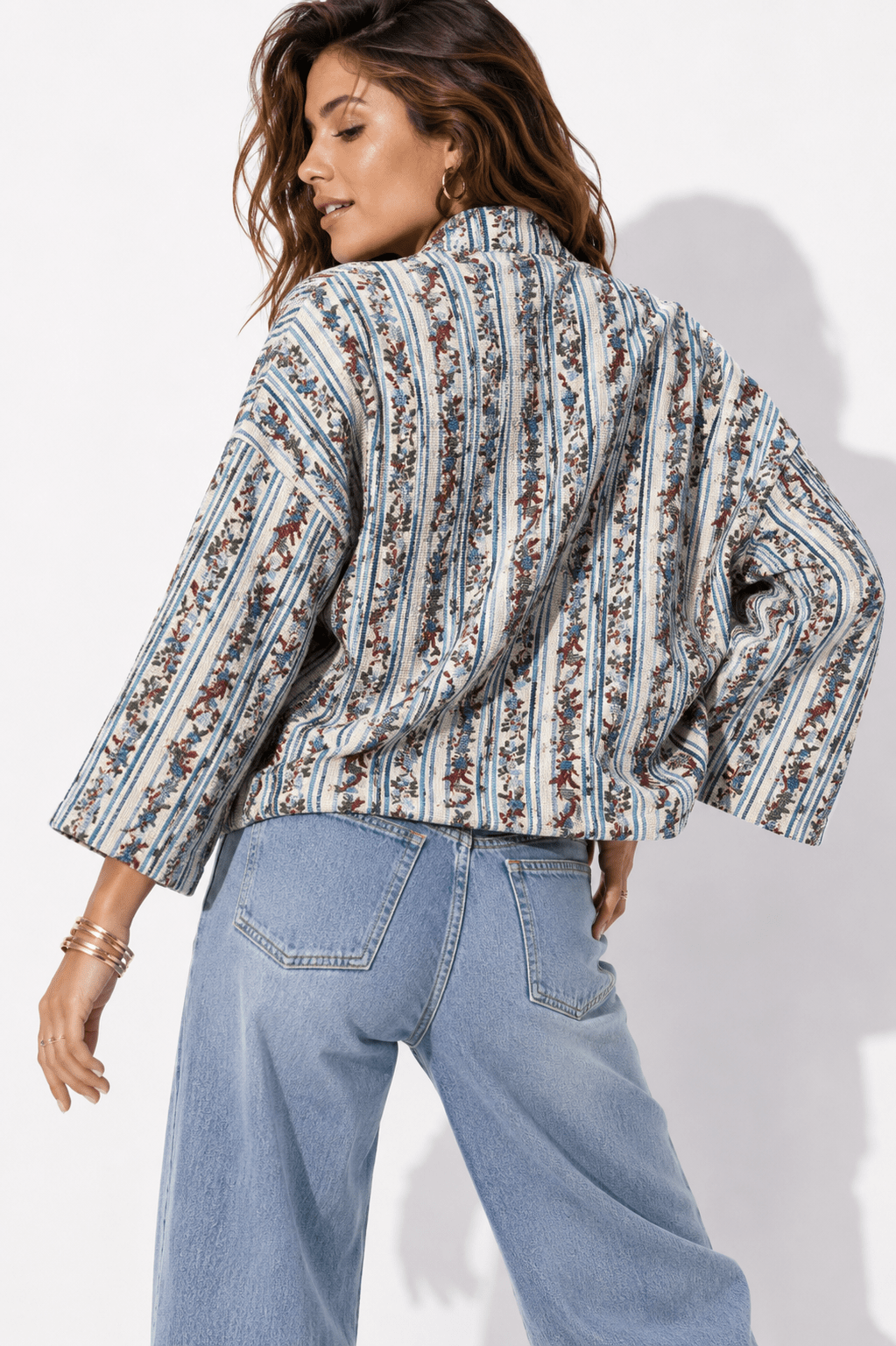 BOTANICAL STRIPE WOMEN'S JACKET - Claudio Lugli Shirts