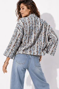 BOTANICAL STRIPE WOMEN'S JACKET - Claudio Lugli Shirts