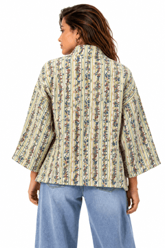 BOTANICAL STRIPE WOMEN'S JACKET - Claudio Lugli Shirts