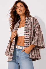 BOTANICAL STRIPE WOMEN'S JACKET - Claudio Lugli Shirts