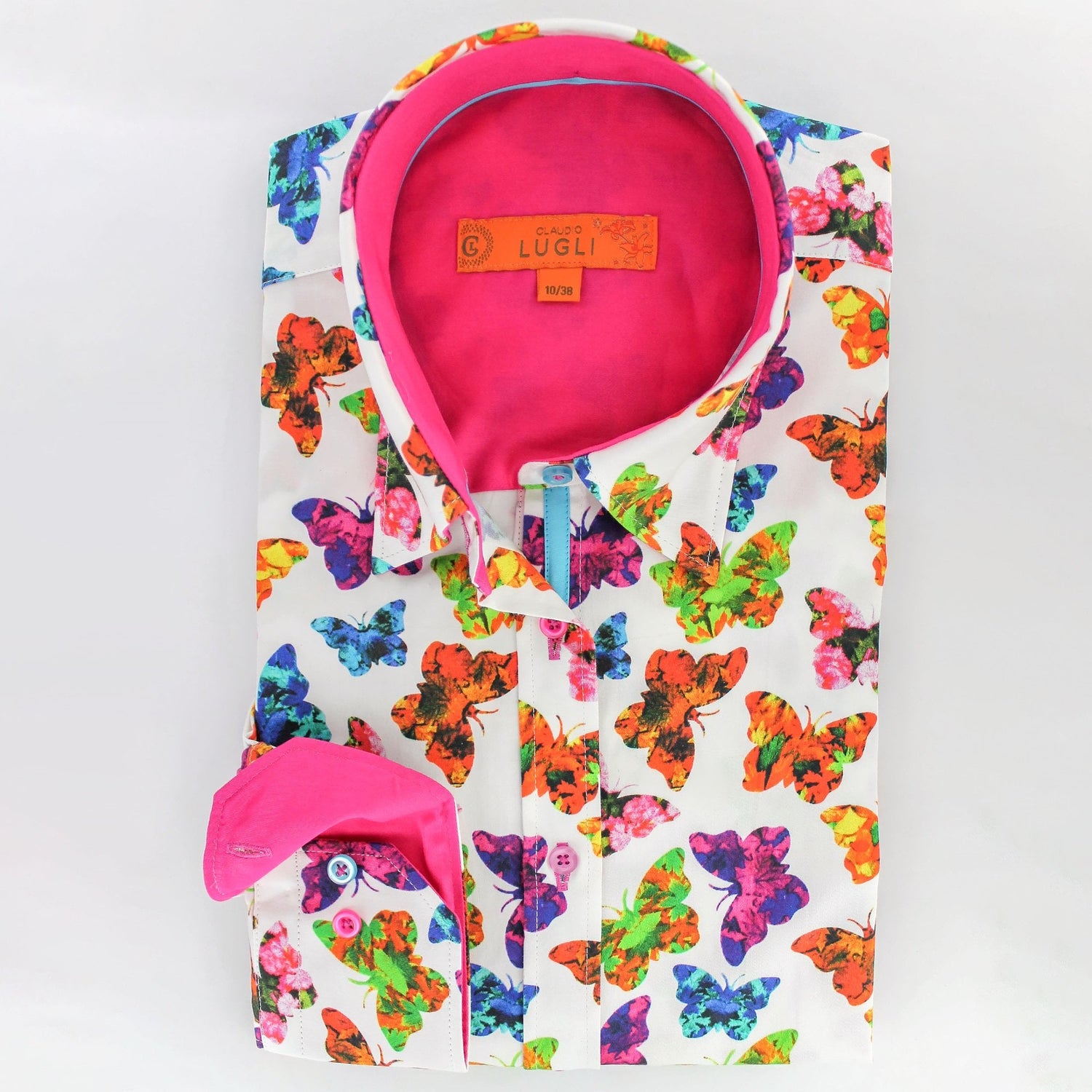 BUTTERFLY SILHOUETTES PRINT WOMENS SHIRT - Premium Men's Patterned Shirt by Claudio Lugli | Bold Design, Tailored Fit, Best Printed Shirts