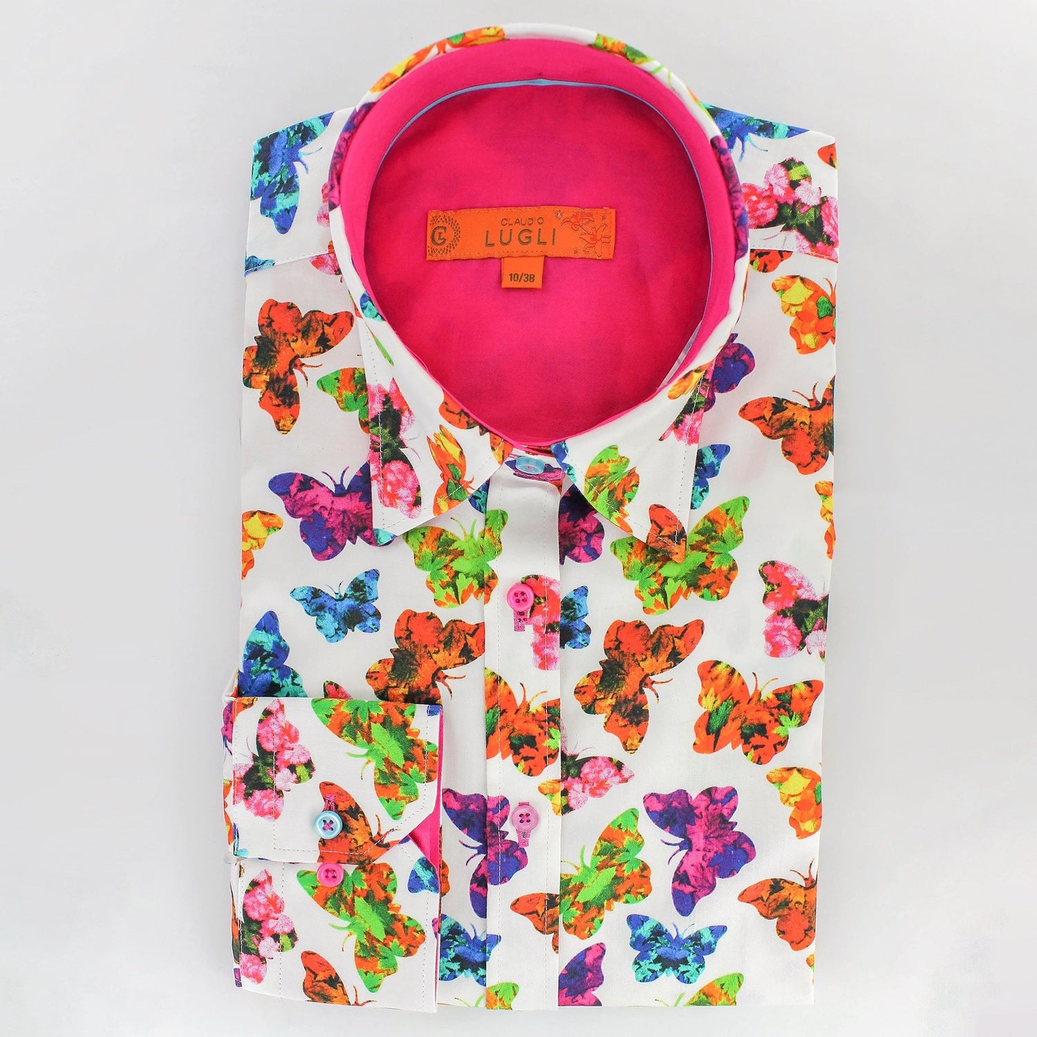 BUTTERFLY SILHOUETTES PRINT WOMENS SHIRT - Premium Men's Patterned Shirt by Claudio Lugli | Bold Design, Tailored Fit, Best Printed Shirts