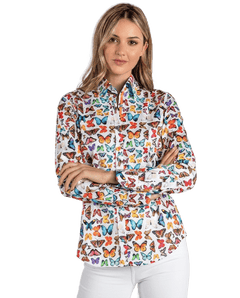 Butterfly Womens Print Shirt - Claudio Lugli Shirts