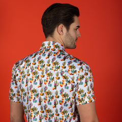 CACTUS PRINT SHORT SLEEVE SHIRT - Claudio Lugli Shirts