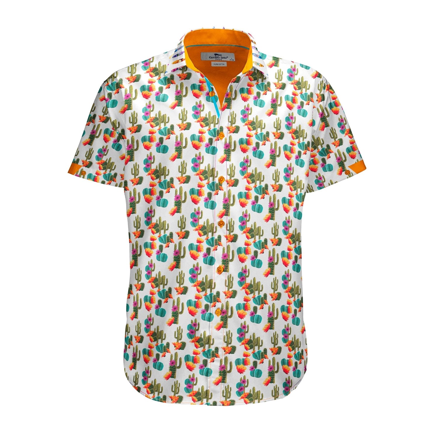 CACTUS PRINT SHORT SLEEVE SHIRT - Claudio Lugli Shirts