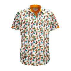 CACTUS PRINT SHORT SLEEVE SHIRT - Claudio Lugli Shirts
