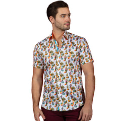 CACTUS PRINT SHORT SLEEVE SHIRT - Claudio Lugli Shirts