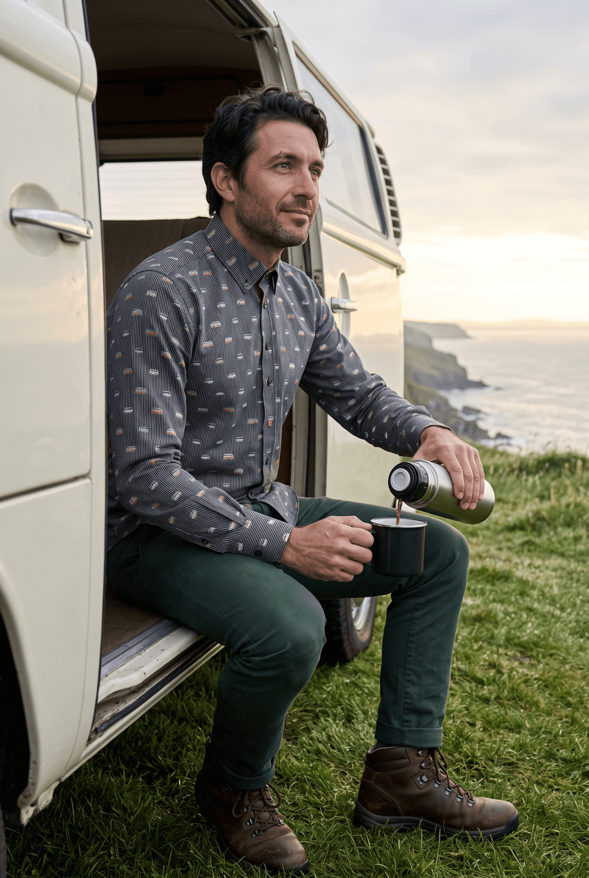 Campervan Stripe Print Shirt - Claudio Lugli Shirts
