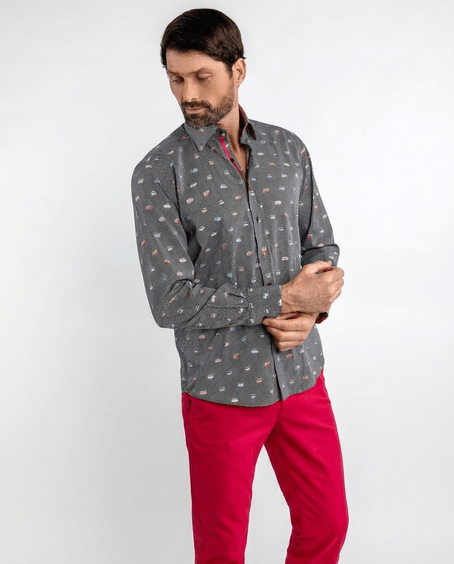 Campervan Stripe Print Shirt - Claudio Lugli Shirts