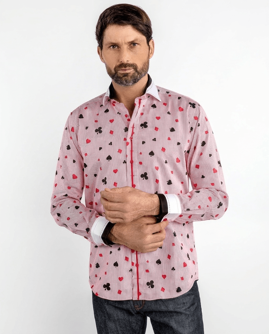 Card Symbols Print Shirt - Claudio Lugli Shirts