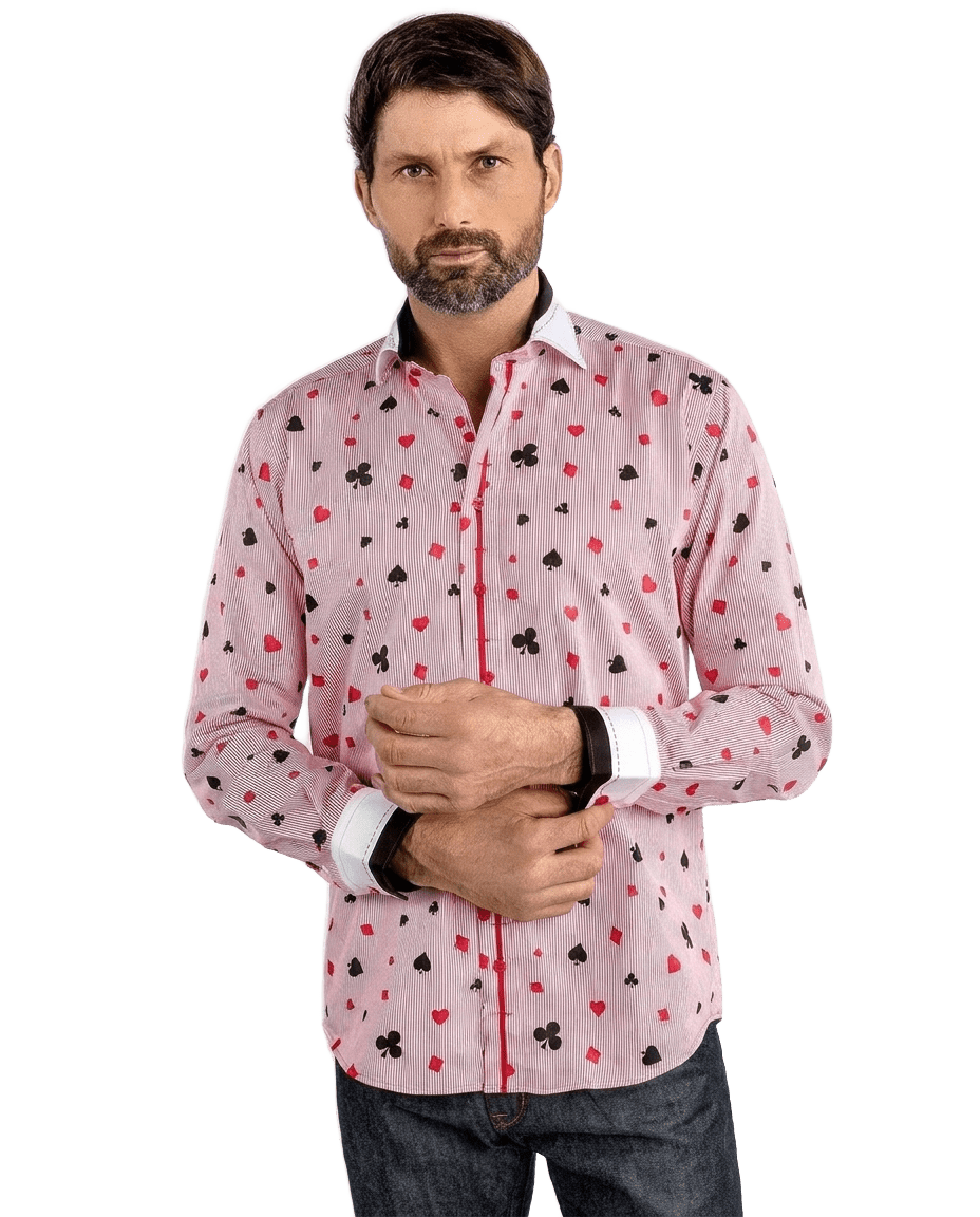 Card Symbols Print Shirt - Claudio Lugli Shirts
