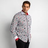 CARD SYMBOLS PRINT SHIRT – Premium Men's Patterned Shirt by Claudio Lugli | Bold Design, Tailored Fit, Best Printed Shirts
