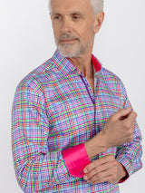 CHECK GINGHAM PINK INSERT - Claudio Lugli Shirts