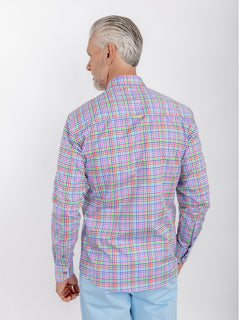 CHECK GINGHAM PURPLE INSERT - Claudio Lugli Shirts
