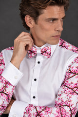 Cherry Blossom Tuxedo Shirt - Claudio Lugli Shirts