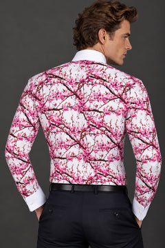 Cherry Blossom Tuxedo Shirt - Claudio Lugli Shirts